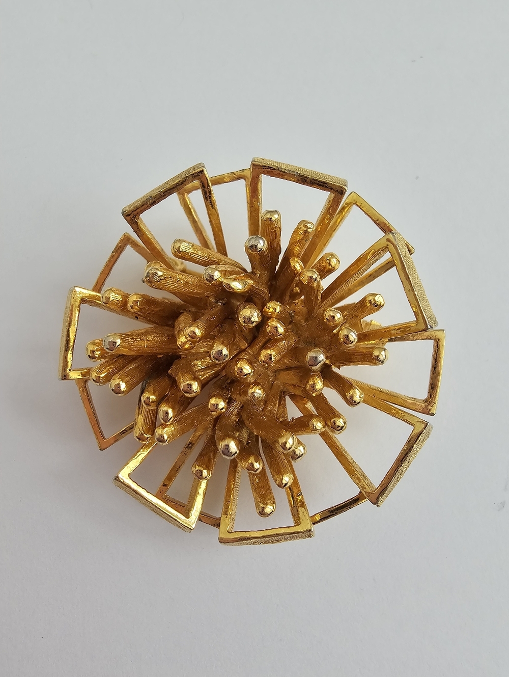 RARE Numbered 7236 Van S. Authentics Modernist Pom-Pom Brooch | 1960s Sputnik